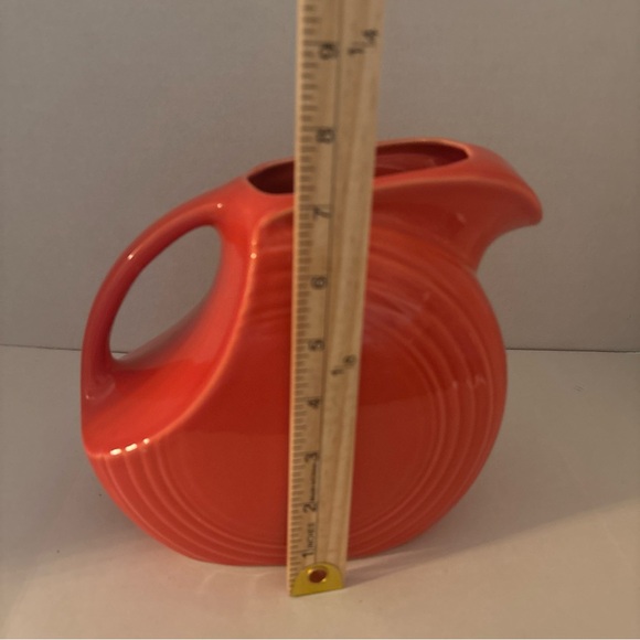 FiestaWare Large Disc Pitcher Orange/Persimmon 7" Tall - Picture 7 of 8